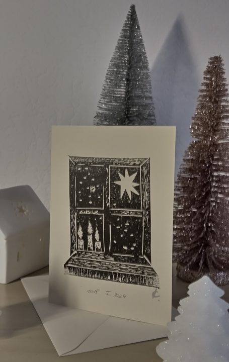 Weihnachtskarte Fenster